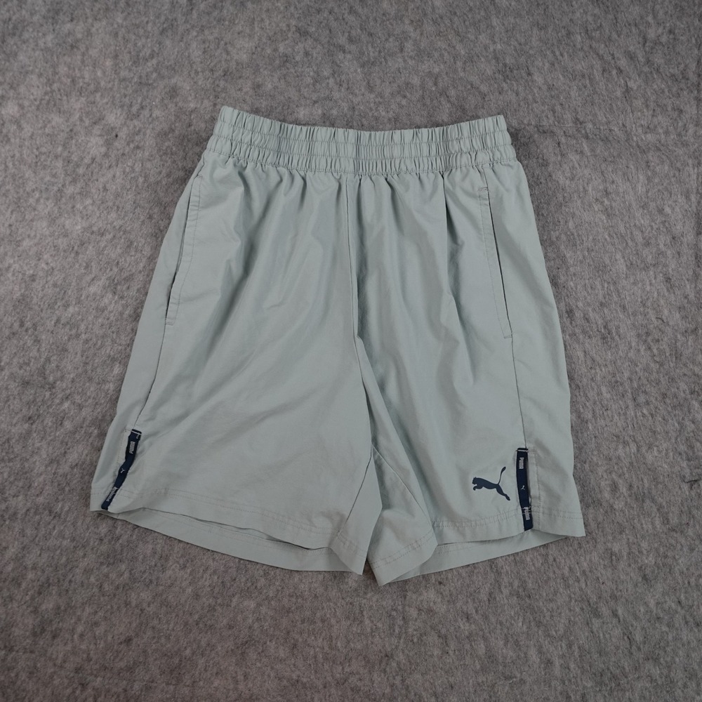 Puma Shorts Mens Large Green Active Training Gym Workout Run 7" Athleisure